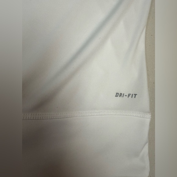 NIKE White Dri Fit Hooded Layering Top - Picture 6 of 8